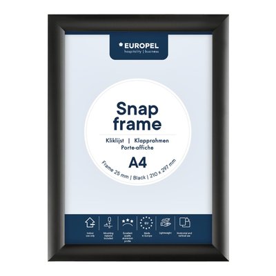 Cadre clipsable Europel A4 25mm noir