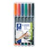 Viltstift Staedtler Lumocolor 313 permanent S set à 6 stuks assorti foto