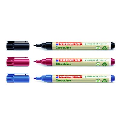 Marqueur edding 25 EcoLine ogive 1mm noir
