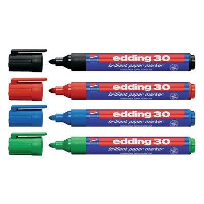 Marqueur edding 30 brilliant ogive 1,5-3mm noir