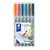 Viltstift Staedtler Lumocolor 315 non permanent medium assorti 6 stuks