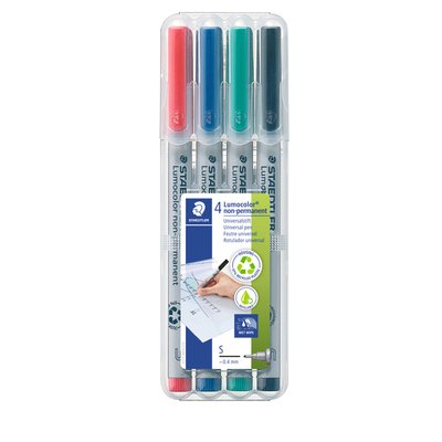 Viltstift Staedtler Lumocolor 311 non permanent S set à 4 assorti