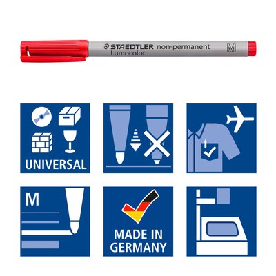 Feutre Staedtler Lumocolor 315 non permanent M 4 pièces assorti