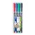 Feutre Staedtler Lumocolor 318 permanent Fin 4 pièces assorti