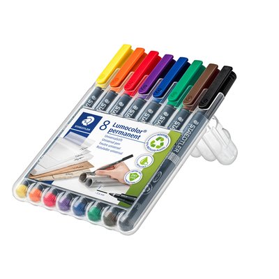 Feutre Staedtler Lumocolor 318 permanent Fin 8 pièces assorti