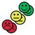 Aimant Smiley 50mm 2x jaune 2x vert 2x rouge