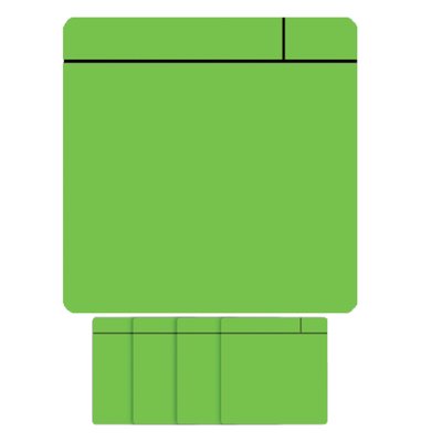 Aimant Scrum 75mmx75mm vert 5 pièces