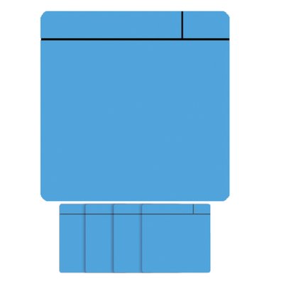Aimant Scrum 75mmx75mm bleu ciel 5 pièces