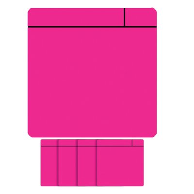 Magneet scrum 75x75mm roze 5 stuks