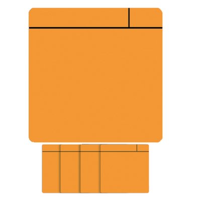 Aimant Scrum 75mmx75mm orange 5 pièces
