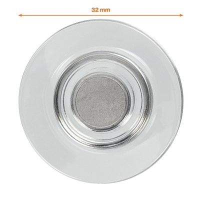 Glasbordmagneet Nobo extra sterk 32mm transparant 4 stuks