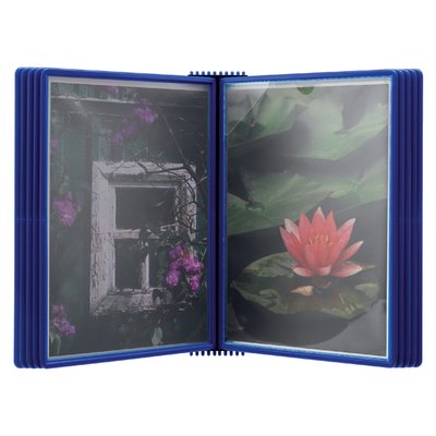 Elément mural Djois Flex-O-Frame Premium A4 avec 10 pochettes bleu