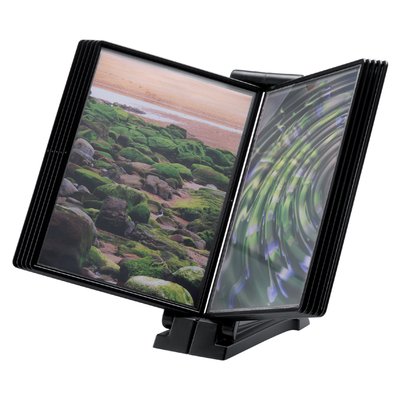 Support InfoManager Djois Flex-O-Frame basic 10 pochettes anthracite/noir