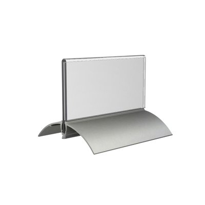 Porte-nom Europel 52x100mm acryl aluminium 2 pièces