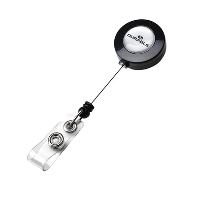 Enrouleur Durable 8152 avec bouton-pression 800mm anthracite