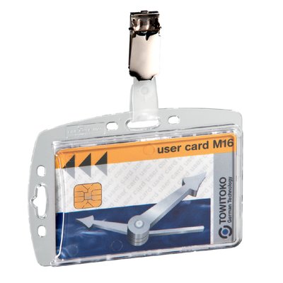 Veiligheidspashouder Durable 8005 dicht met clip 54x85mm