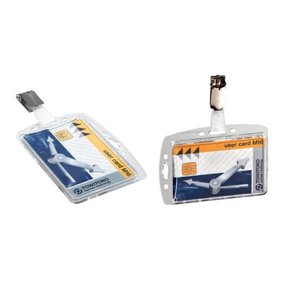 Veiligheidspashouder Durable 8005 dicht met clip 54x85mm