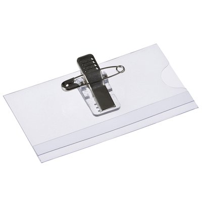 Badge Europel met clip en speld 75x40mm 24st