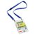 Badge Durable pour événements A6 avec cordon bleu 10 pièces