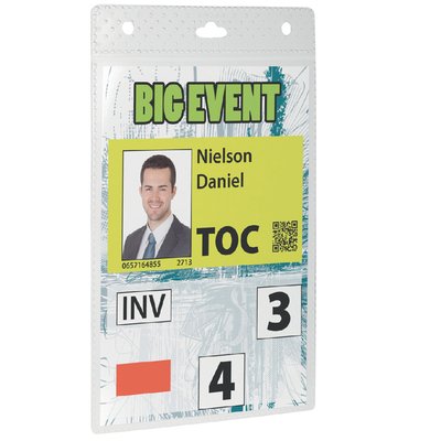 Badge Durable pour événements A6 sans cordon 20 pièces