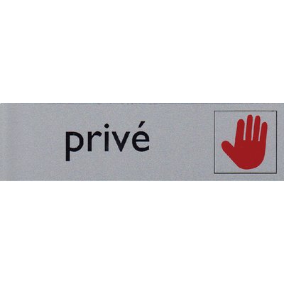 Plaque d'information pictogramme Privé 165x44mm