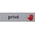 Plaque d'information pictogramme Privé 165x44mm