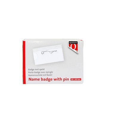Badge Quantore met speld 40x60mm