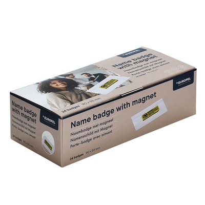 Bagde Europel magnétique 90x55mm 24 pièces