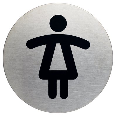 Infobord pictogram Durable 4904 wc dames rond 83mm