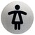 Infobord pictogram Durable 4904 wc dames rond 83mm