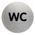 Pictogramme Durable 4907 WC rond 83mm