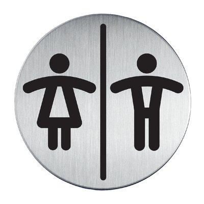 Infobord pictogram Durable 4920 toileten D/H rond 83mm