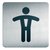 Infobord pictogram Durable 4954 vierkant wc heren 150mm