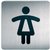 Infobord pictogram Durable 4956 vierkant wc dames 150mm