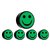 Magneet smiley 35mm groen 5 stuks