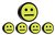 Magneet smiley 35mm geel 5 stuks