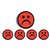 Magneet smiley 35mm rood 5 stuks