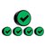 Magneet check 35mm groen 5 stuks