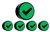 Magneet check 35mm groen 5 stuks