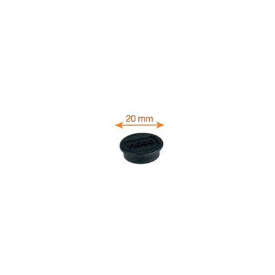 Aimant Nobo 20mm noir 8 pièces