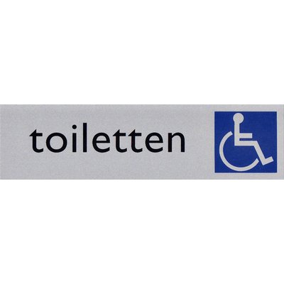Infobord pictogram toilet rolstoel 165x44mm