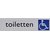 Infobord pictogram toilet rolstoel 165x44mm