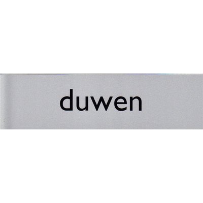 Plaque d'information pictogramme 'Duwen' 165x44mm