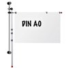 Support mural Hebel avec 2 bras pivotants 1,32m gris Photo