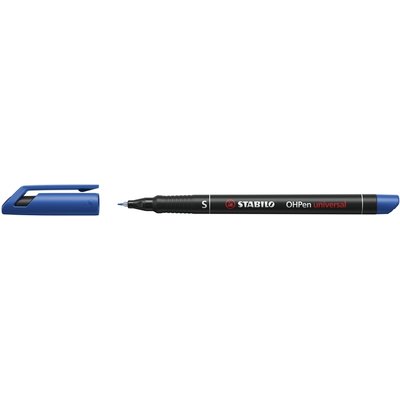 Viltstift STABILO OHpen 841/41 permanent rond superfijn blauw