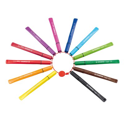 Feutre STABILO Cappi 168/12 Medium assorti étui 12 pièces