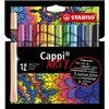 Feutre STABILO Cappi 168/12 Arty Medium assorti étui 12 pièces Photo