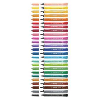 Feutre STABILO Cappi 168/12 Arty Medium assorti étui 12 pièces