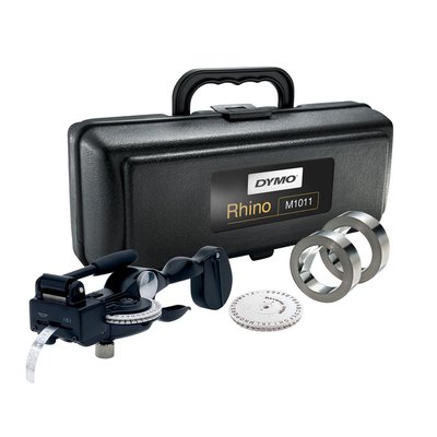 Embosseuse d'étiquettes Dymo M1011 embossing noir dans coffret