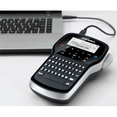 Labelprinter Dymo LabelManager 280 draagbaar qwerty 12mm zwart in koffer